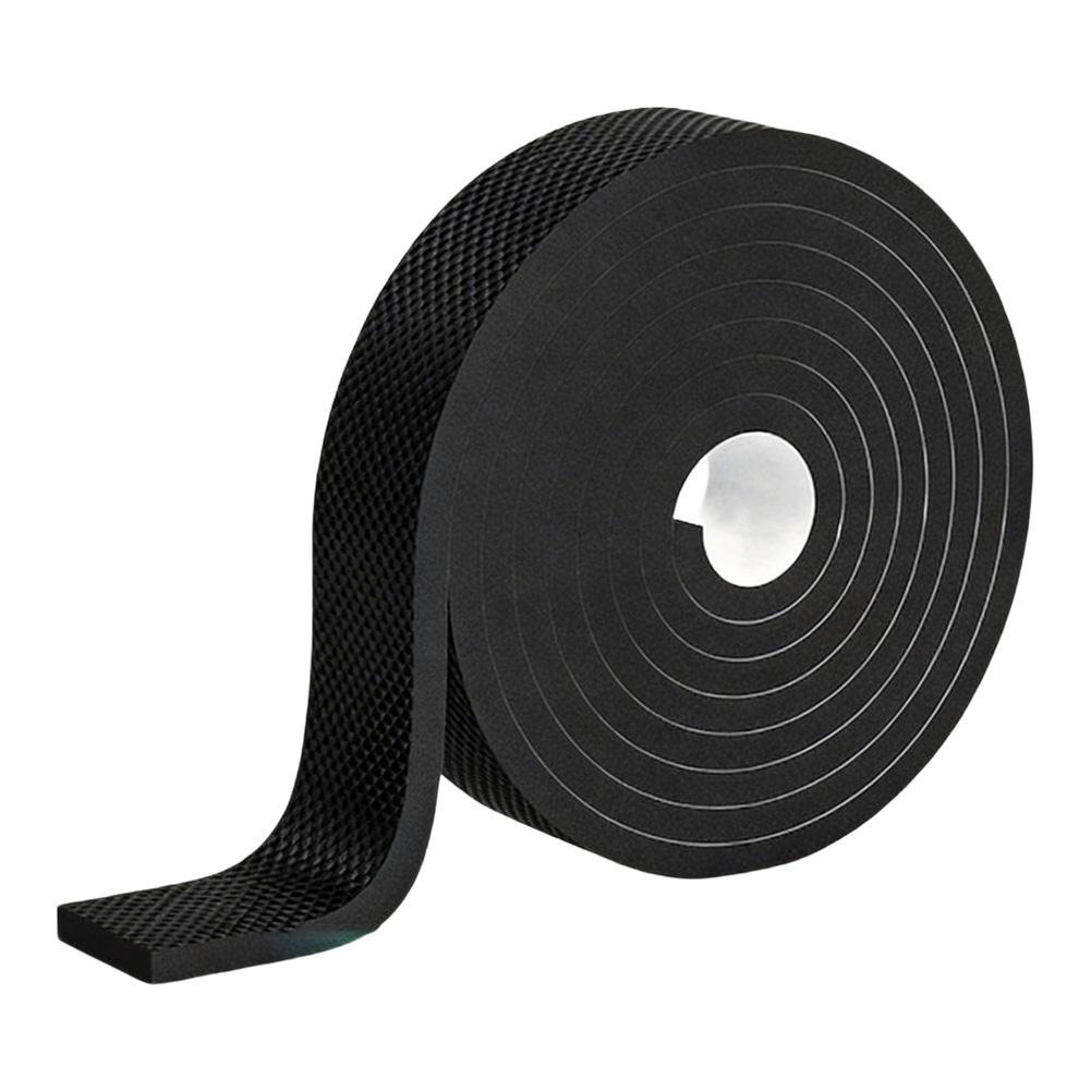 Tappetino in Gomma Antiscivolo EVA Nero Spesso 6 mm Rotolo Autoadesivo per Gambe di Mobili per Prevenzione Graffi su Sedia, Tavolo, Armadio, Pavimento