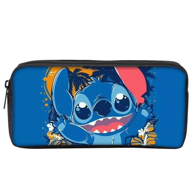 Anime Peripheral Stitch Stitch Pencil Bag Single Layer Pencil Bag Student Children'S Stationery Bag Cartoon Printing Pencil Bag