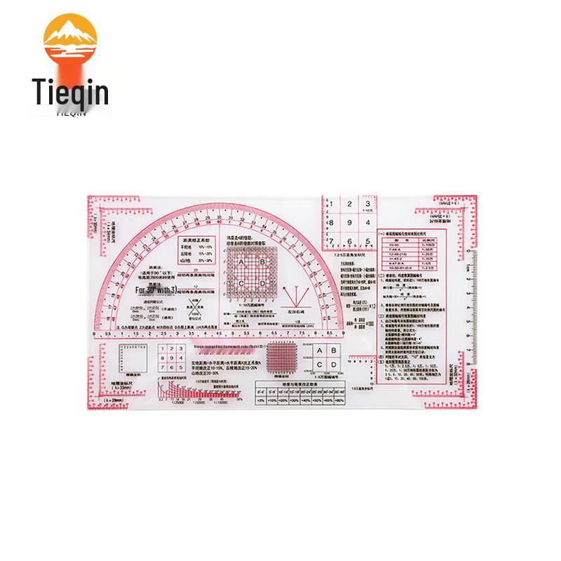 Multi-functional Military Map Reading  Drawing Ruler