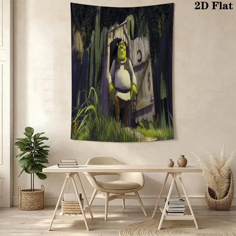 Shrek Swamp House Poster Tapestry Background Cloth Wallmounted Atmospheric Background Cloth Background Wall Hanging Cloth Wall Covering Decoration