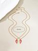 Colorful Irregular Heart Necklace: Unique Vacation-Style Drip Glaze Design