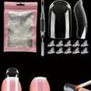 60pcs Polygel Toe Nail Extension Molds Full Cover Reusable Acrylic Nail Tips Dual Nail Forms for Toes DIY Manicure Nails Tool