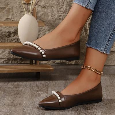 Mode 2024 Neue Sommer Damen Ballerinas Atmungsaktiv Bequem Mode Einfarbig Flache Schuhe Lässige Spitzschuh Slipper Sneaker Damen