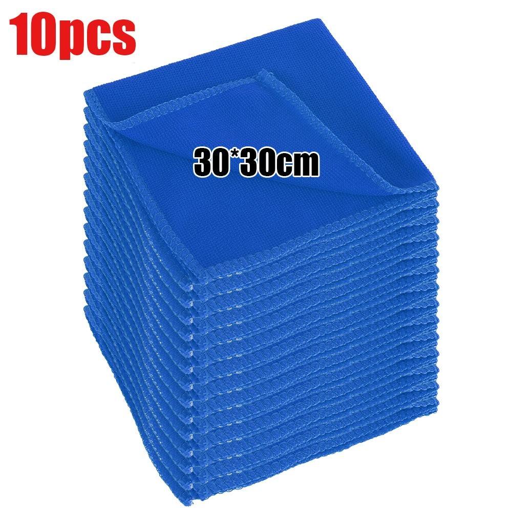 5/10/20/30pcs Car Microfiber Thin Cleaning Towels Soft Drying Cloth Hemming Water Suction Automobile Home Washing Duster Towel