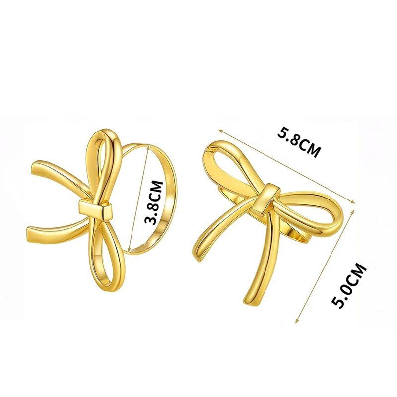 Gut für Dinnerpartys 12 Stück Goldene Schleifen Serviettenringe, Metall Schmetterling Serviettenhalter für Hochzeitstisch Versammlungsdekorationen