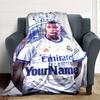 Coperta con Nome Personalizzato Mbappe Coperta Leggera Personalizzabile Morbida e Accogliente Adatta per Letto Decorazione Casa Divano Divano Quattro Stagioni Multiuso