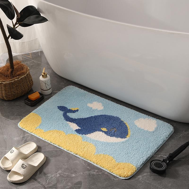 Cartoon Cat Head Absorbent Non-slip Bathroom Mat