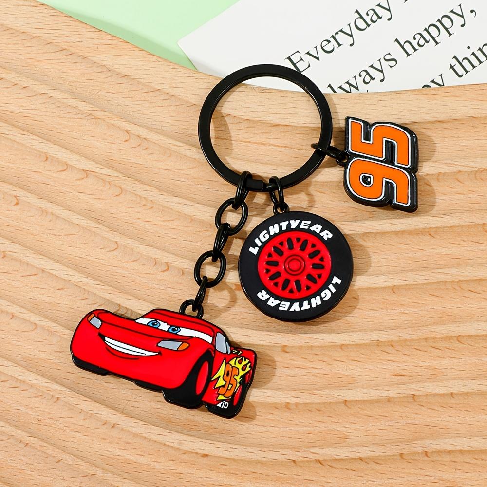 Disney Cars 1pc/ Lightning McQueen Keychain/ Cartoon Animation Handsome No. 95 Racing Car/ Decorative Pendant Car Keychain Bag