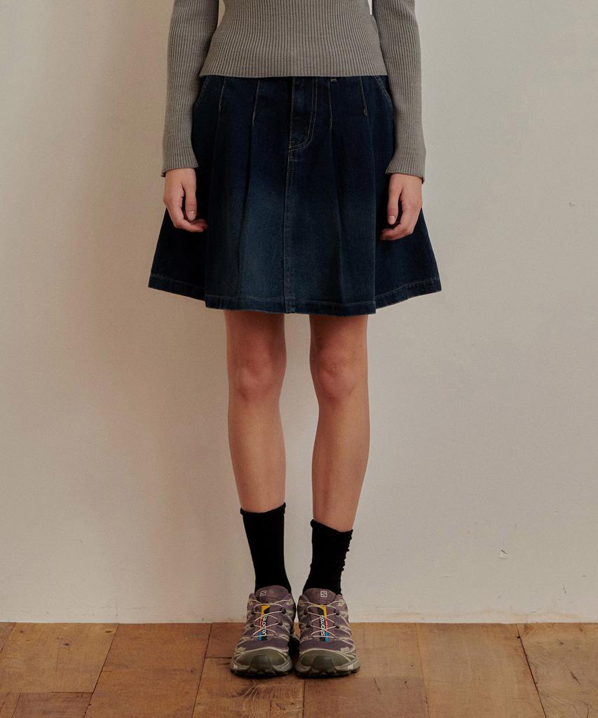 Pandora Fit Komo Denim Pleats Mini Skirt
