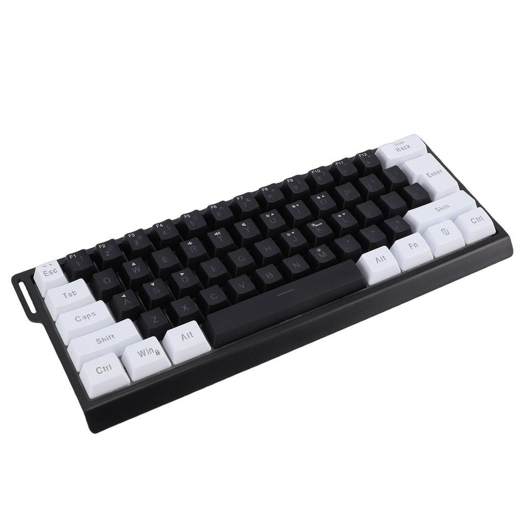 Wired Keyboard 60 Percent 61 Keys RGB Backlit Mechanical Feel Portable Computer Keyboard for Gaming Work