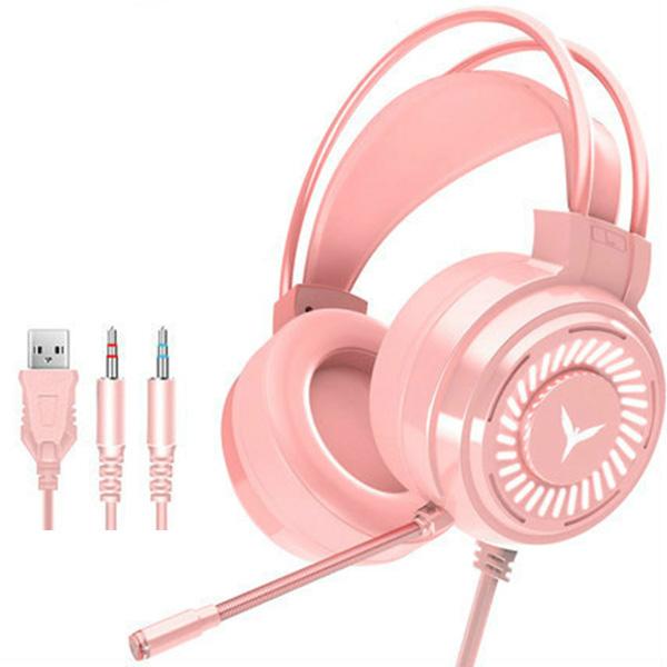 Gaming Headphones HiFi 9D Surround Sound Stereo Earphones Wired Microphone Headset USB Colorful Light PC Laptop Headse for Laptop/PC/Mobile/PS4/Xbox