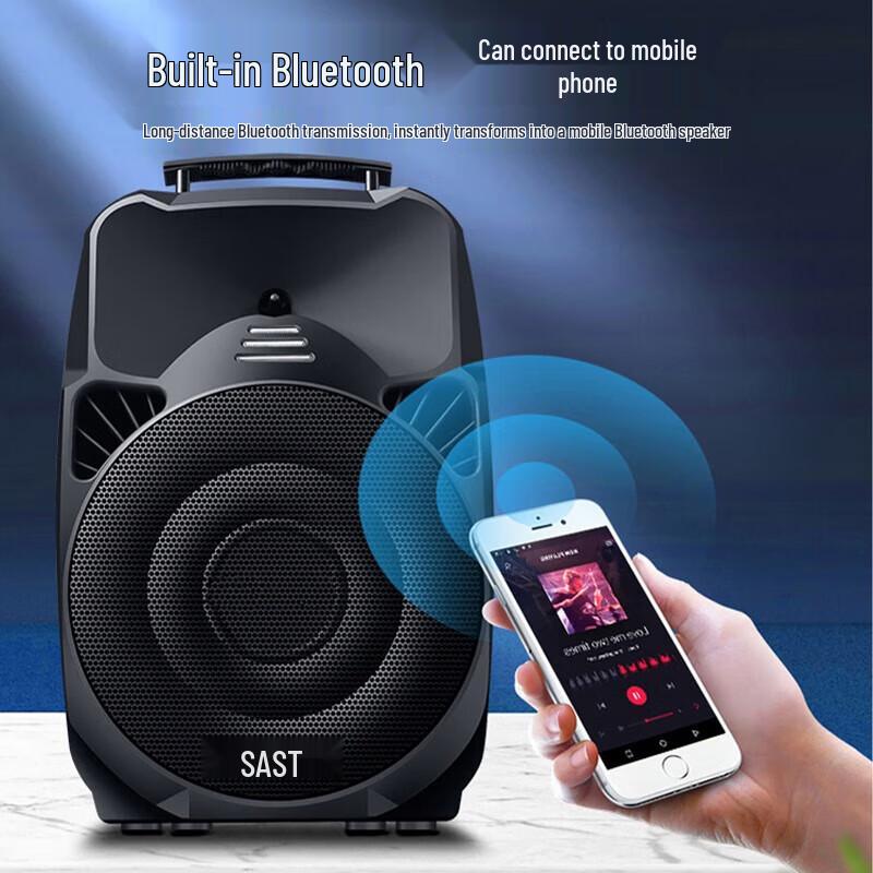 

SAST A89 12-inch Portable Bluetooth Trolley Speaker
