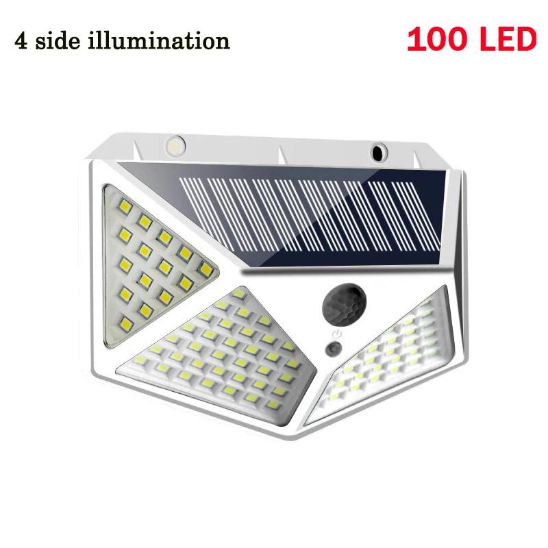 1-8 Pack Solar Lights Outdoor Wireless 100 LED Solar Motion Sensor Lights Waterproof Security Wall Lighting Outside for Backyard