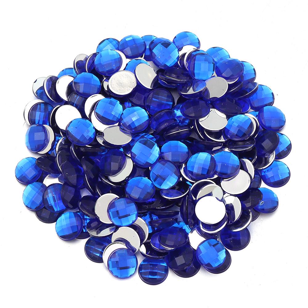 200pcs Round Flatback Acrylic Rhinestones Colorful Cabochon Beads For Jewelry Making DIY Necklace Earrings Hairclip Accessories