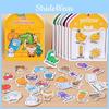 Bus Color Digital Classified Pasted Books Kids Handicraft Stickers Materials