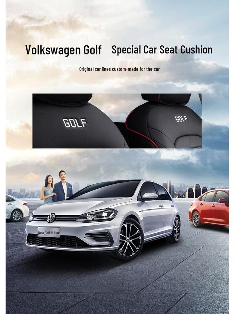 Durable Leather Golf Car Seat Cover – Universal Fit for All Seasons, Five-Seat Full Coverage.