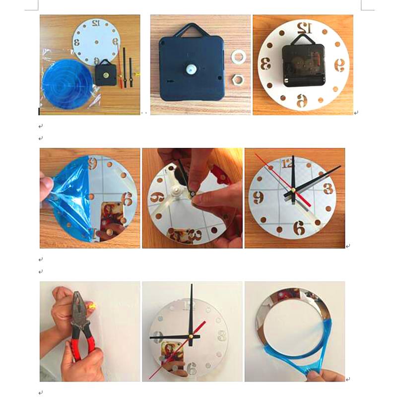 Silent Acrylic Mirror Wall Clock - Personalized DIY Decor for Living Room