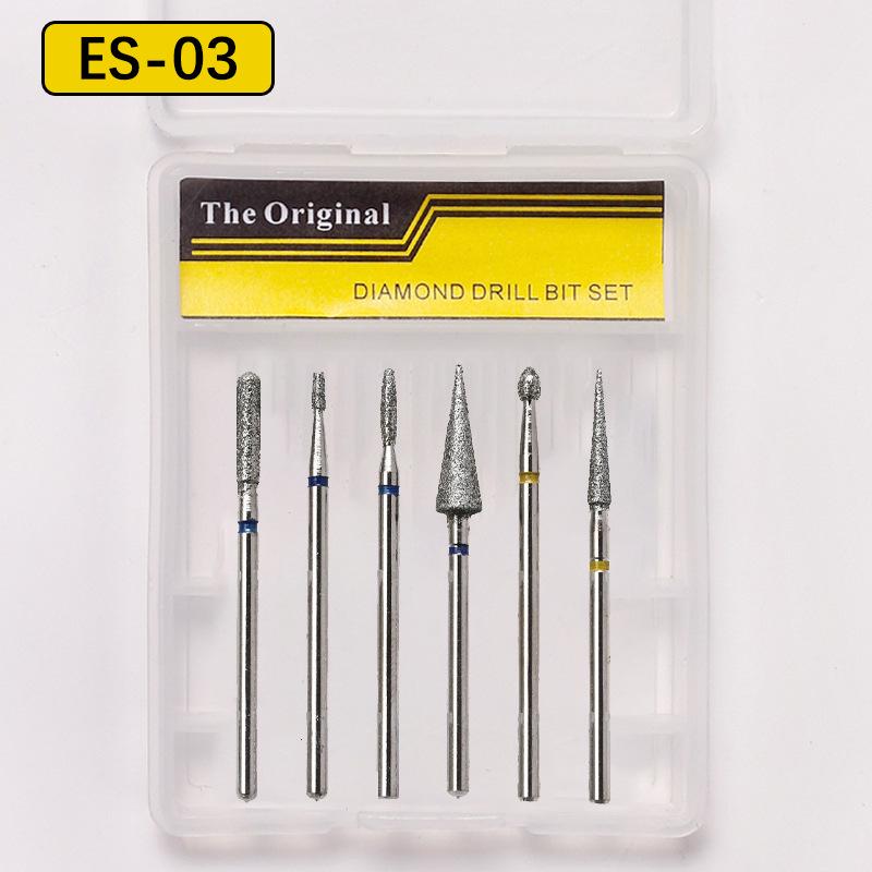 High-Quality Cuticle Remover: 6-Piece Russian Style Manicure Diamond Grinding Head Set