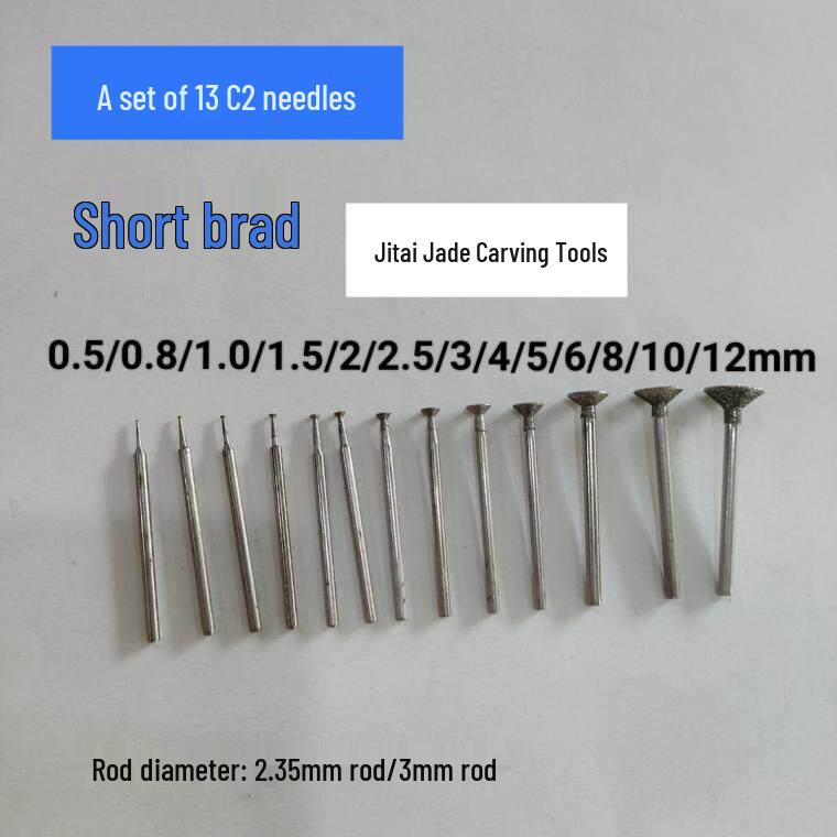 Diamond Jade Carving Tool Set: Polishing & Grinding Needles for Stone