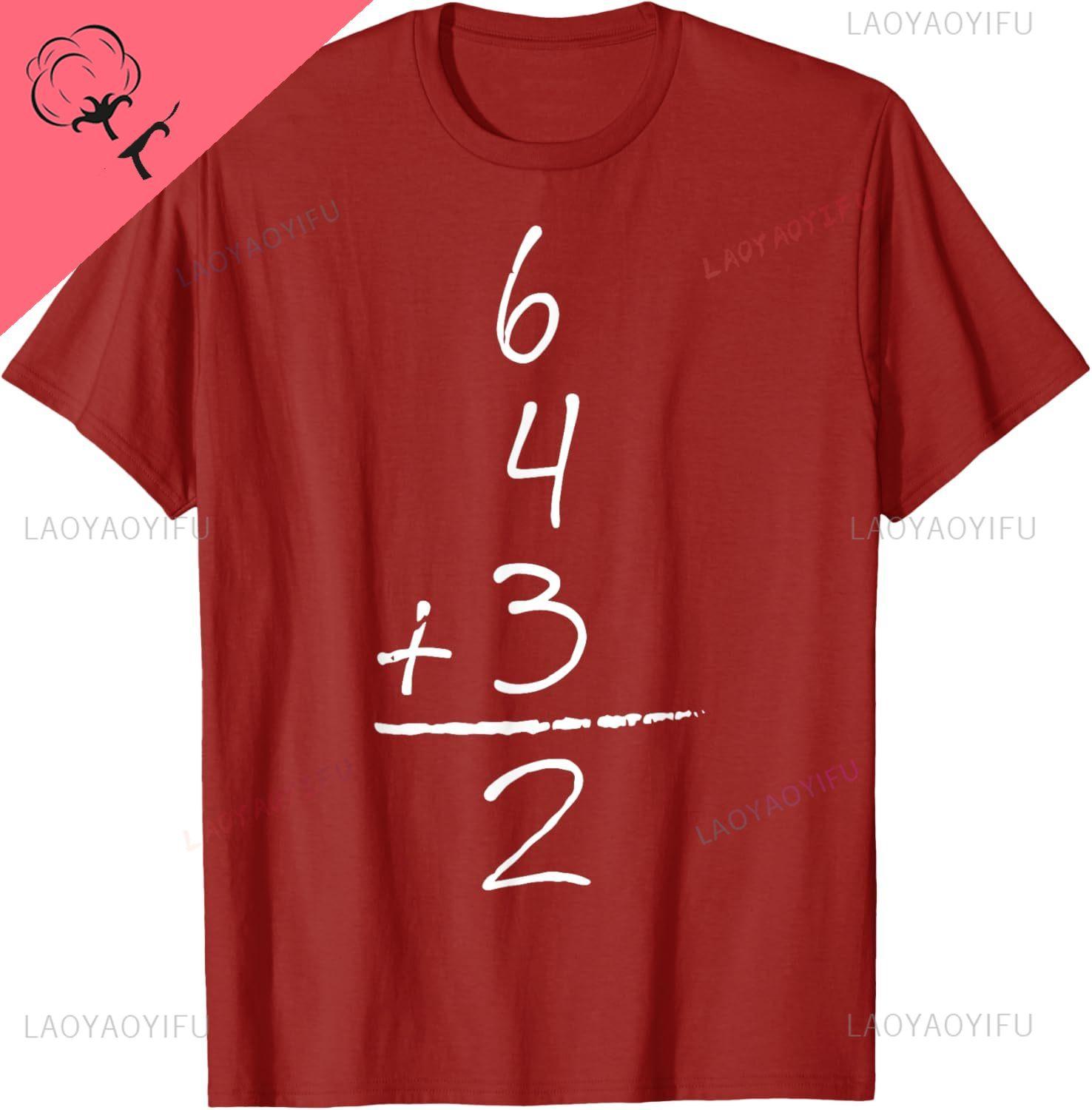 Baseball Inspired Math 6 4 3 2 Double Play Softball Game Tee TShirt Cotton Breathable and Comfortable Camisas S
