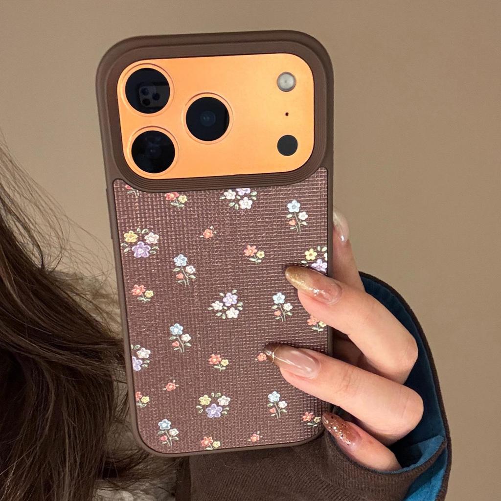 Vintage Brown Floral Phone Case Suitable for iPhone 16 and iPhone 17