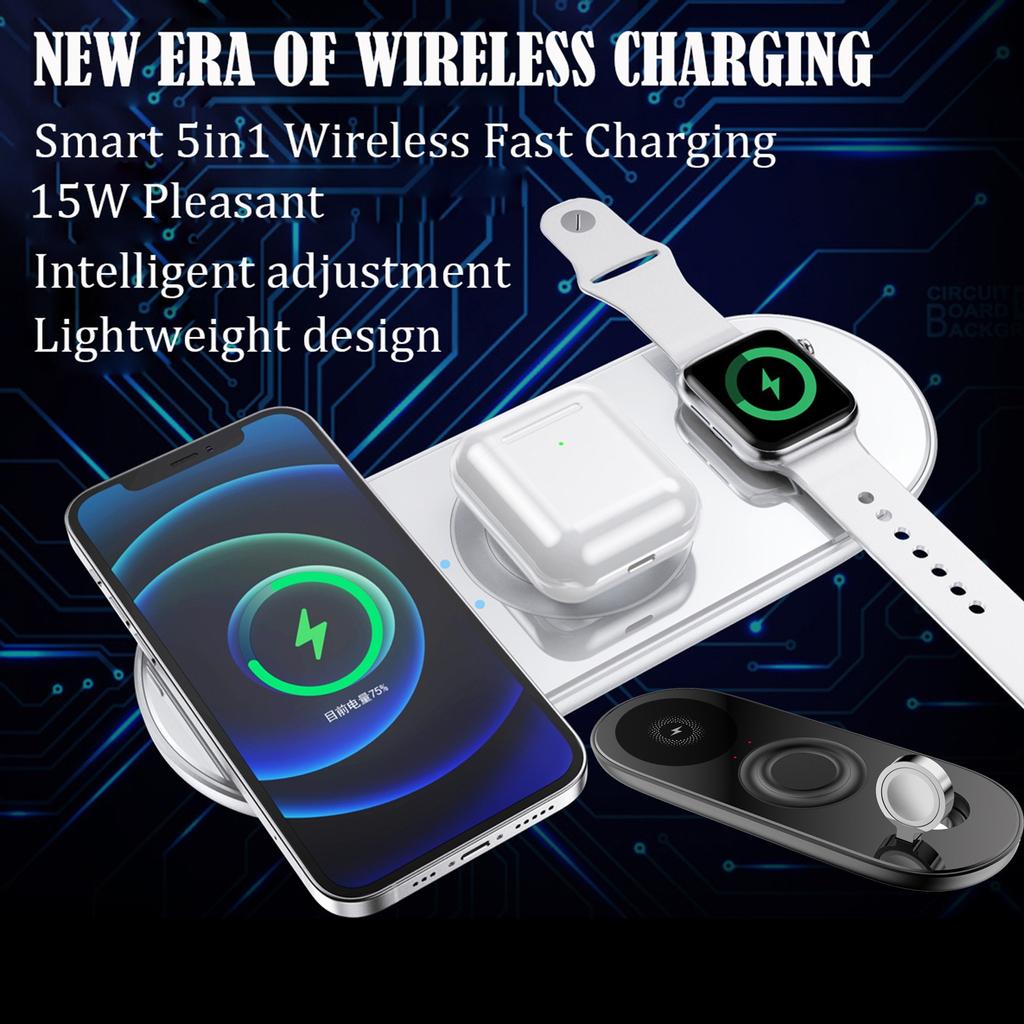 Buy 5in1 Wireless FAST Charger Dock Station for Apple Watch for AirPod