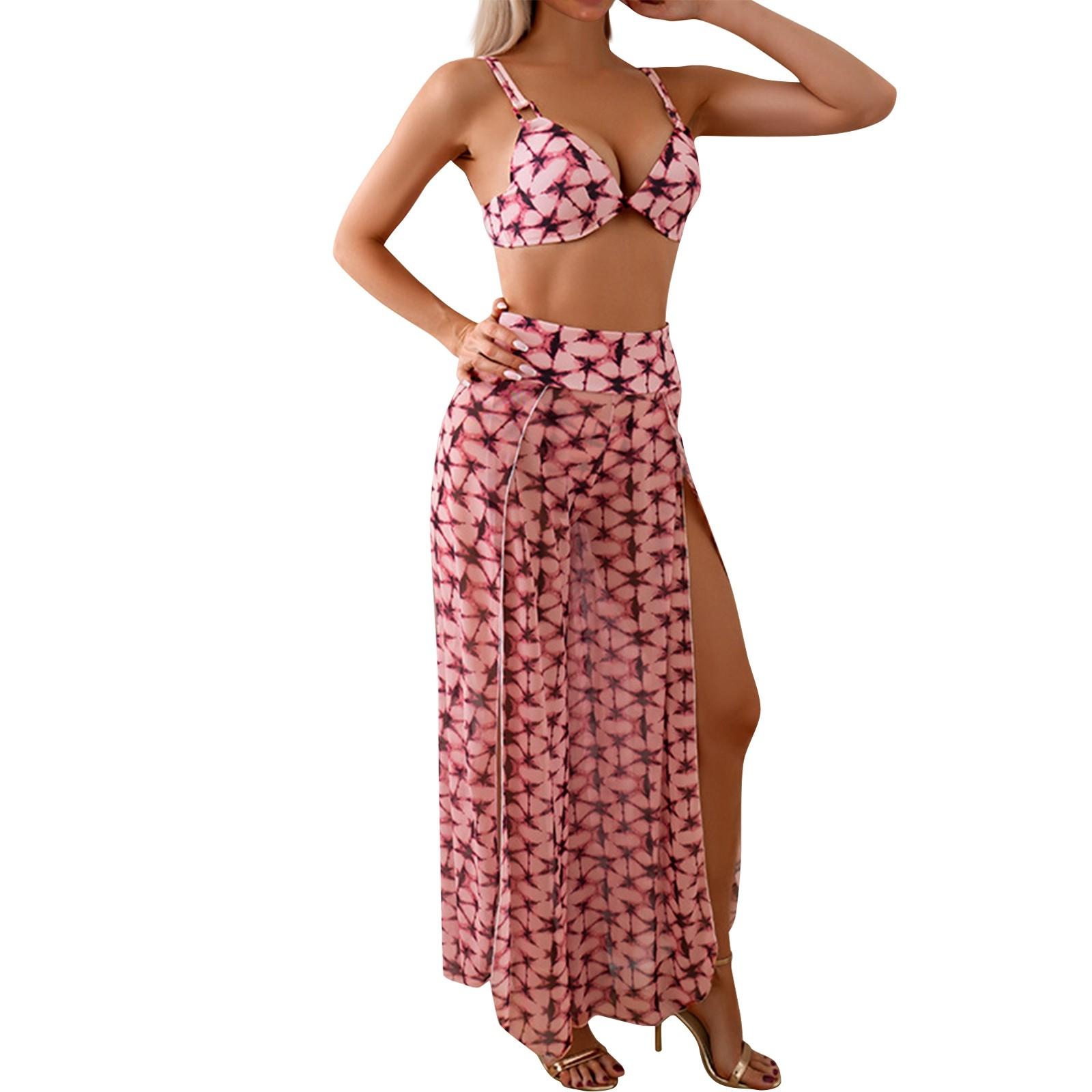 

Жіноча сукня-трійка з принтом, без рукавів, комплект XL рожевий