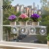 Floating Potted Plant Stands Window Suction Cup Storage Rack, Clear Acrylic Shelf with Microgreen Growing Trays Strong Adsorption, Stand for