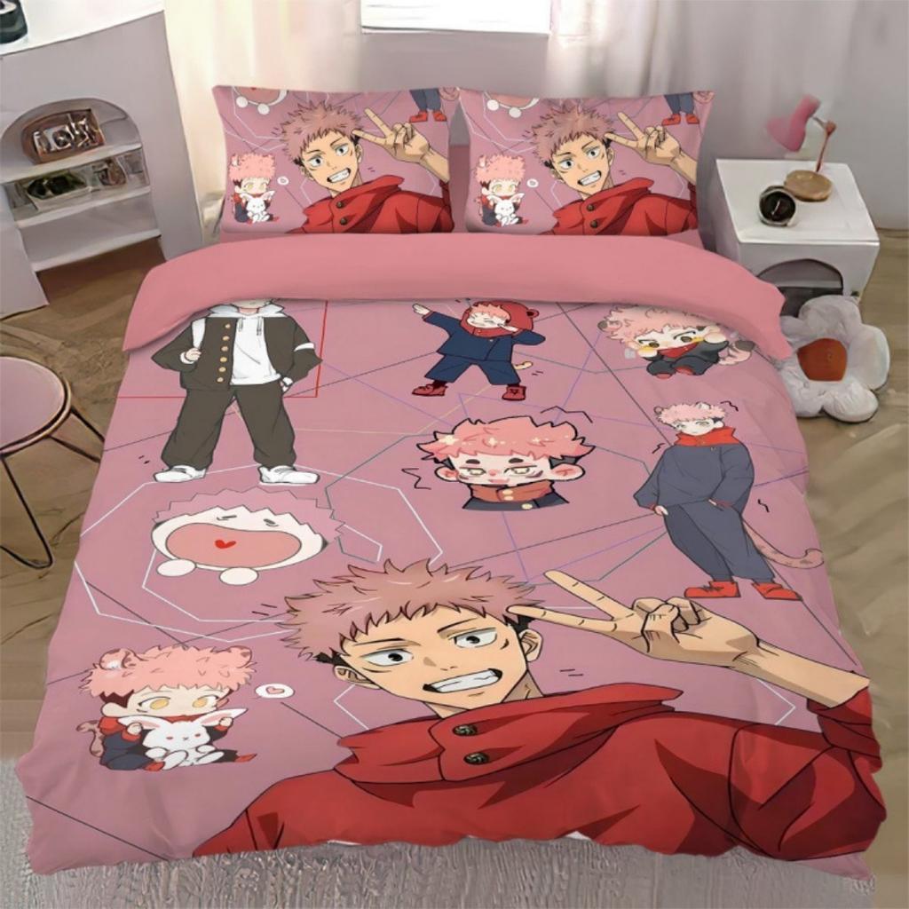 Dárky pro anime teenagery Satoru Gojo Povlaky na peřinu Sady povlečení Jujutsu Kaisen Jednolůžko Dvojlůžko Královská velikost Jednolůžko