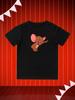 Round Neck Printed Pattern Pullover Short Sleeve Kids Tops Tom and Jerry