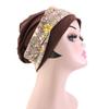 Stretch Fabric Bohemian Headband Hat Flower Print Hair Care Cap New Sleep Hat  Women