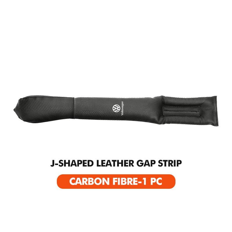 J-shaped Leather Car Seat Gap Filler Anti-drop Seat Seam Strip For Volkswagen VW Polo Jetta Sagitar Magotan Passat B5 B6 B7 CC Ze8