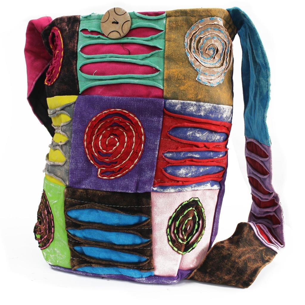 Sling Bag, Purple Spiral