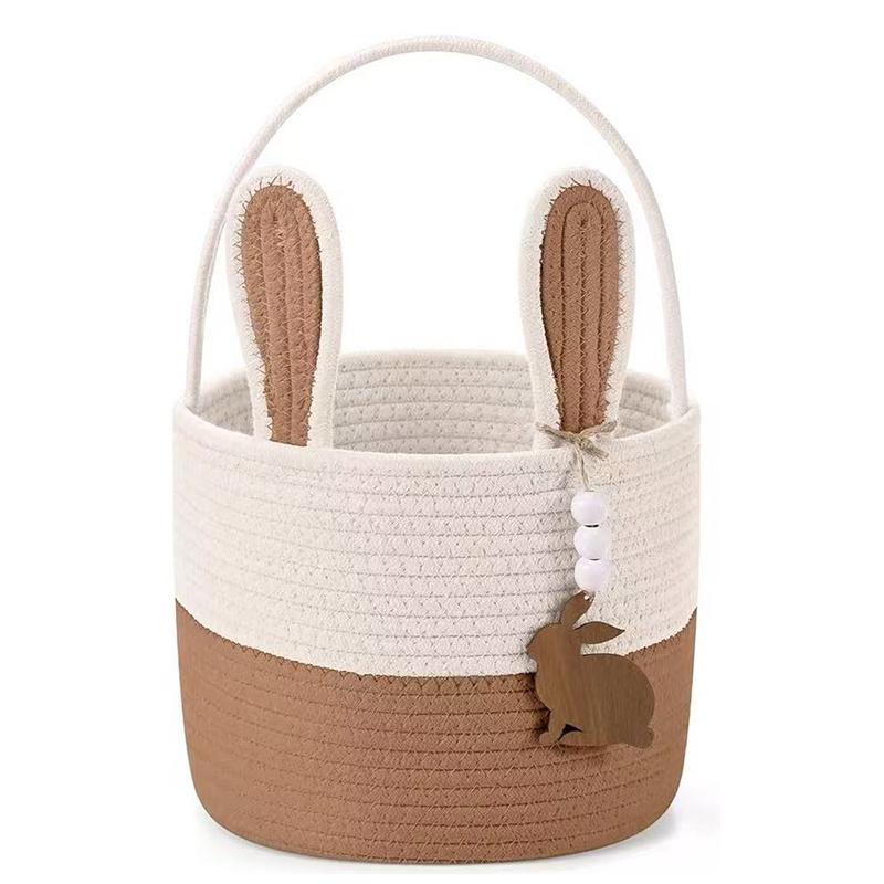 

Пасхальная корзина, пустые пасхальные корзины, предметы первой необходимости для детей, мальчиков и девочек с биркой в виде кролика коричневый