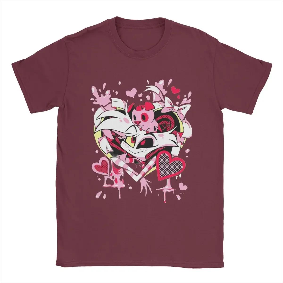 

Мужские футболки Hazbins Hotels Angel Dust Новинка 100% хлопок Футболки с коротким рукавом Футболка с круглым вырезом Топы Большой #Цвет XXXXXL чёрный