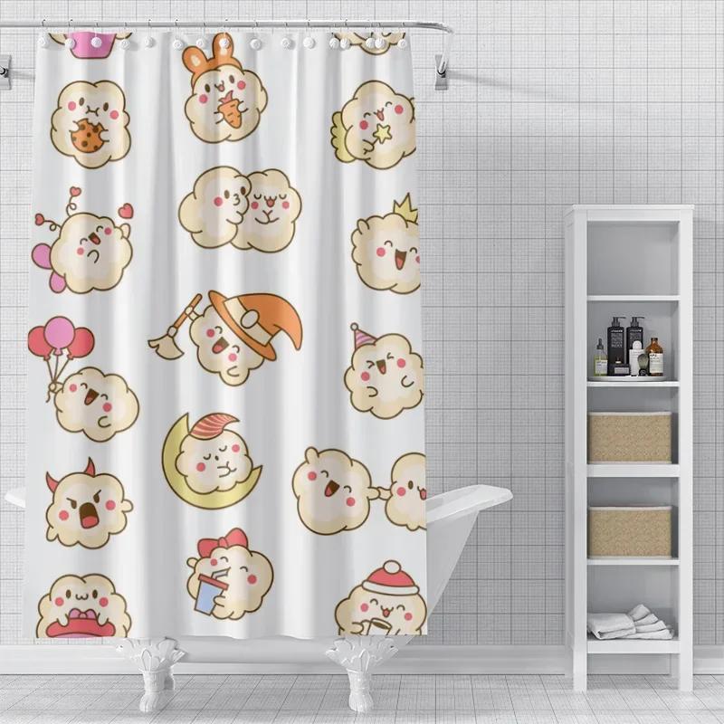 Home decoration shower curtains for bathroom waterproof curtain fabric Modern Nordic style Living Roomcute animal cartoon dogs