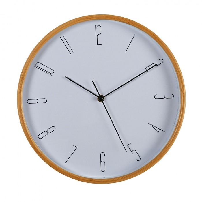 Hometime Bambuväggklocka 32cm - Vit
