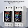 High Accuracy Electrical Parameters Meter Electric Current Power Monitors DIN Rail Mount Flame Retardant Case LED Display