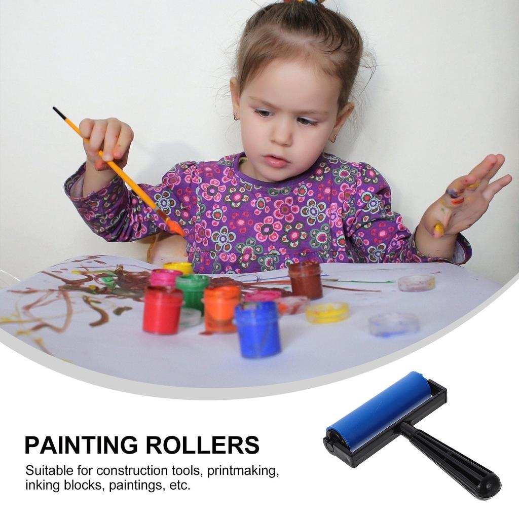 2Pcs Plastic Printmaking Rollers Ink Glue Rollers for Diamond Drawing Craft Painting Stamping Tools Multi Function Roller