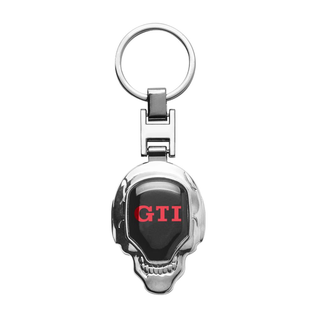 Metal/Leather Car Key Ring Braided Rope Key Case Key Chain For Volkswagen Golf 7 Caddy Passat CC Lavida Sagitar Scirocco Tiguan