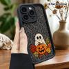 Phone Case: 2D Flat Design Suitable for iPhone 18 17 16 15 14 13 Pro Tiered Protective Case, Ghost Pumpkin, Christmas and Halloween Gift