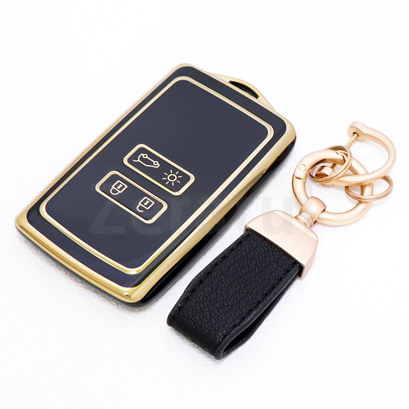 For Renault Kadjar Koleos Megane 4 Talisman Arkana Dacia Sandero Espace 5 Captur Tpu Shell Fob Holder Car Key Case Cover