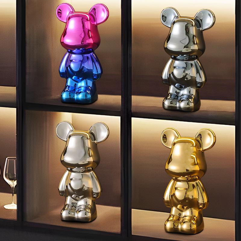 Light Luxury Violent Bear Ornament for TV Cabinet or Living Room Decor