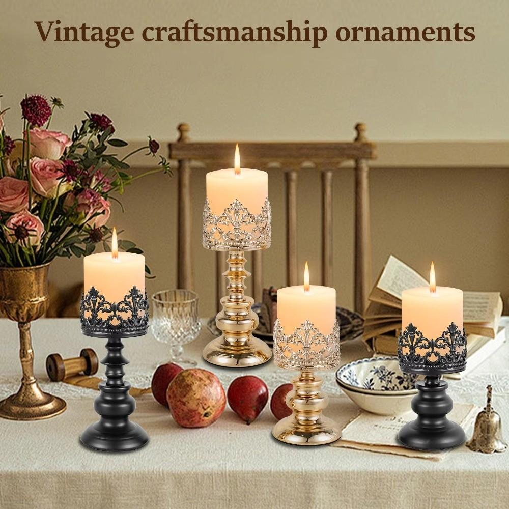 1PCS Metal and Iron Candlestick Holder Retro Candle Stand  Europe Wedding