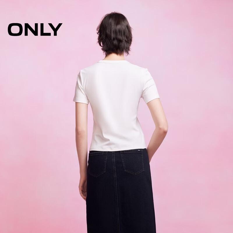 ONLY Women's Line Cat Print Short Sleeve T-shirt