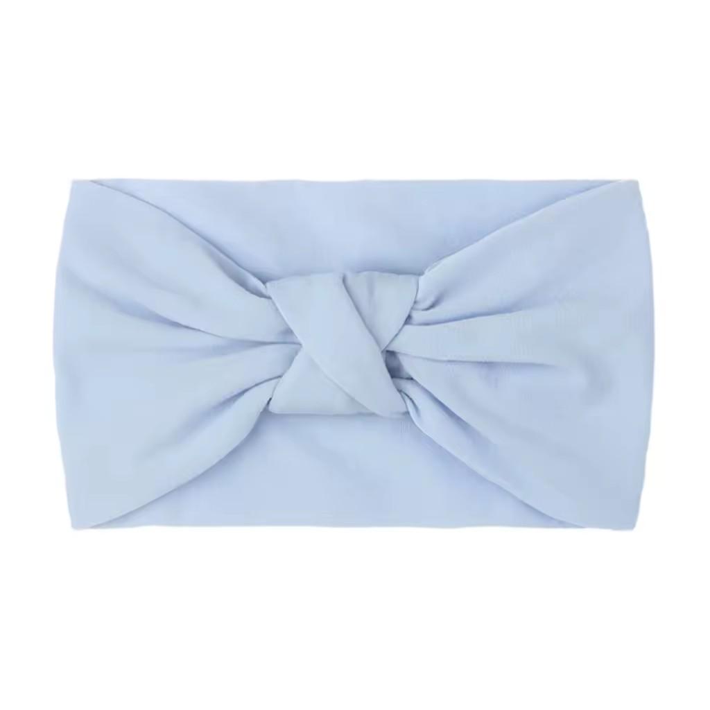 Unisex dětská čelenka s uzlem/Nylonový turban 13-24 měsíců Elastická omyvatelná ekologická pomůcka pro kojence a batolata