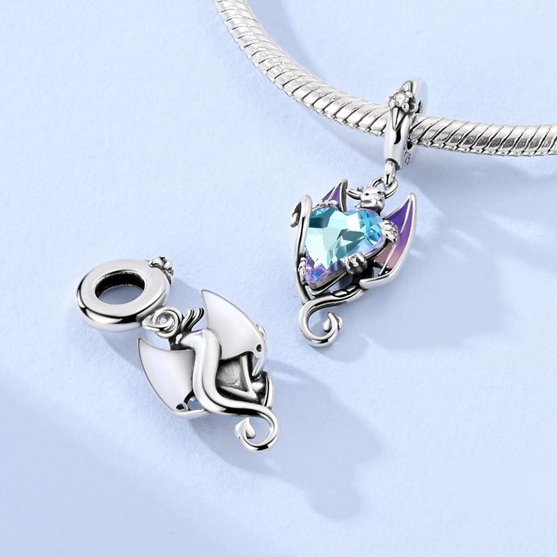 Copper Happy Puppy Lucky Charms Bead Cz Zirconium Bear Blue Elephant Love Dangle Fit Original Bracelet Diy Jewelry