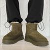 Winter New Snow Boots Fleece Thickened Warm Chelsea Boots Heightened Non-slip Cotton Shoes