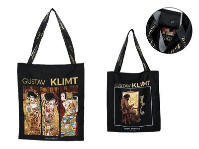 Eco Shoulder Bag Shopping Bag Gustav Klimt Mix Painting Carmani