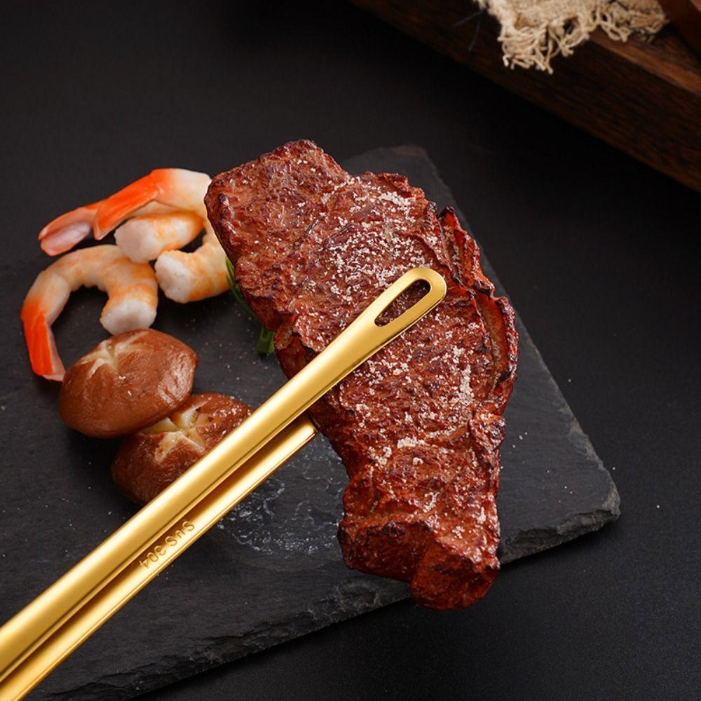 8/10/12 Inch Barbecue Clip Extended Grill Tongs Durable Food Tongs  Kitchen Gadgets Accessories